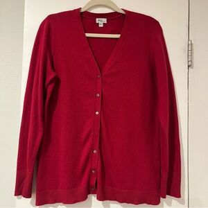 Mimi Maternity Red Women's Cardigan Sweater Size L
